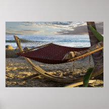 Hammock on the Beach Poster