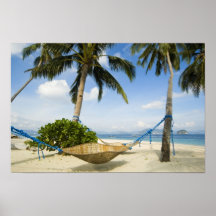 Hammock on the Beach Poster