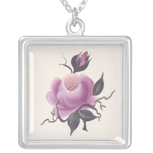 Hanad Painted Pink Rose Jewelry