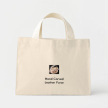Hand Carved Leather Purse Bags