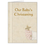 Hand Cross Christening Invitation Greeting Cards