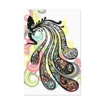 Hand Drawn : Wrap around canvas Stretched Canvas Print