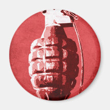 Hand Grenade on Red Magnets