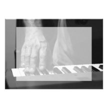 hand playing keyboard bw male music personalized announcement
