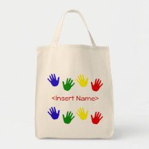 hand prints bag