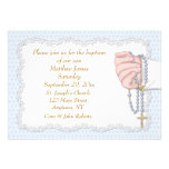 Hand Rosary Beads Blue Personalized Announcement