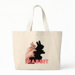HAND SHADOW RABBIT TOTE BAGS