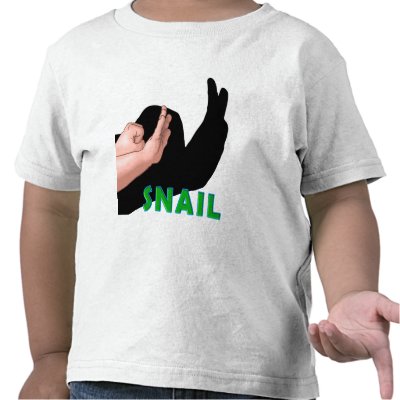 HAND SHADOW SNAIL TEE SHIRTS by nassosvakalis