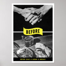 Hand Washing -- Never Give A Germ A Break! Print