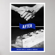 Hand Washing -- Never Give A Germ A Break! Print