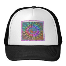 Handcrafted Native Folkart Basket Weave Pattern Mesh Hat