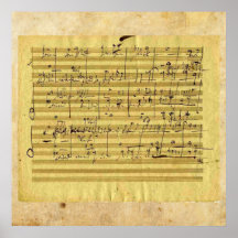 Handel's "Messiah" in Beethoven's hand Posters