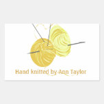Handmade Knitting Rectangle Stickers