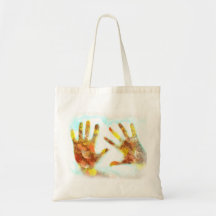 Handprints Budget Tote Bag