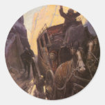 Hands Up! by NC Wyeth, Vintage Western Cowboys Stickers
