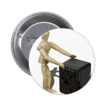 HandsOnBankVault112611 Pinback Button