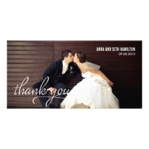 HANDWRITTEN Thank You Cards - White Photo Card Template