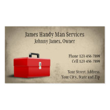 Handy Man Contractor Construction Business Card