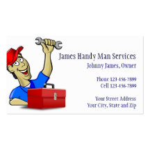 Handy Man Contractor Construction Business Card