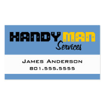 Handy Man Services Professional Business Cards