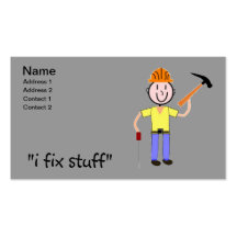 Handyman Business Cards I Fix Stuff