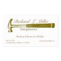 Handyman Carpenter Construction Business Card Templates