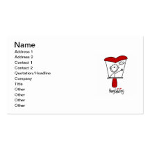 Hang Gliding Stick Figure Business Card