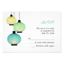 Hanging Lanterns RSVP Cards
