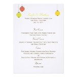 Hanging Lanterns Wedding Menu Card Personalised Invite