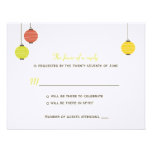 Hanging Lanterns Wedding RSVP Card Personalized Invite