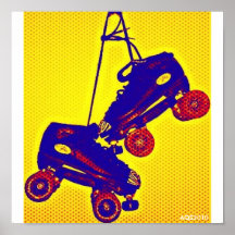 Hanging Skates Pop Art Poster