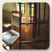 Hanging Skeins of Yarn Drink Coaster