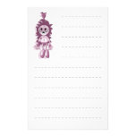 Hanging Teddy Pink Custom Stationery