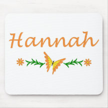 Hannah (Orange Butterfly) Mouse Mats