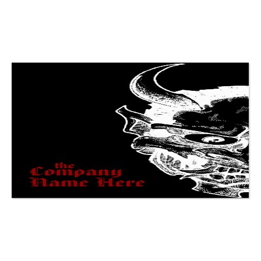 hannya mask business card template