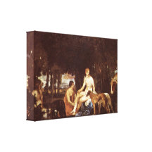 Hans von Marees - Diana in the bath Gallery Wrap Canvas