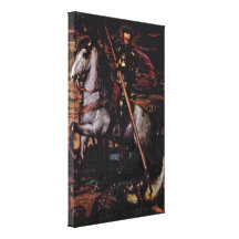 Hans von Marees - dragon slayer Stretched Canvas Print
