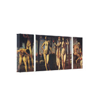 Hans von Marees - Hesperides Triptych Gallery Wrap Canvas