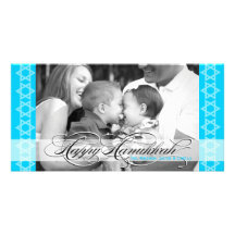 Hanukkah Fancy Script  Photo Cards