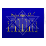Hanukkah Menorah Blue Cards