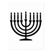 Hanukkah Menorah Postcard