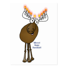 Hanukkah moose! post cards