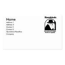 Hanukkah - No awkward virgin births Business Card Templates