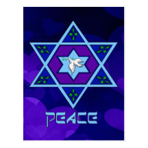 Hanukkah Peace Art Postcards