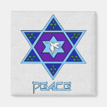 Hanukkah Peace Art Refrigerator Magnet