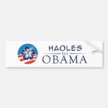 Haoles for Obama Bumper Sticker