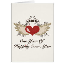 Happily Ever After 1st Year Anniversary Card