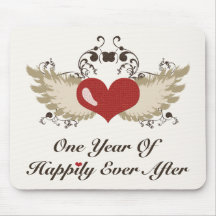 Happily Ever After First Anniversary Mousepad