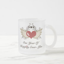 Happily Ever After First Year Anniversary Mug