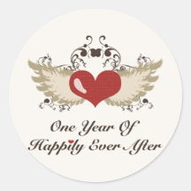 Happily Ever After First Year Anniversary Stickers